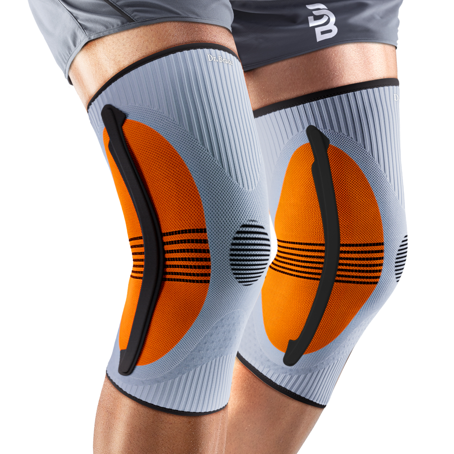 Dr. Brace 2 Pack Knee Compression Sleeve with Side Stabilizers - Venus