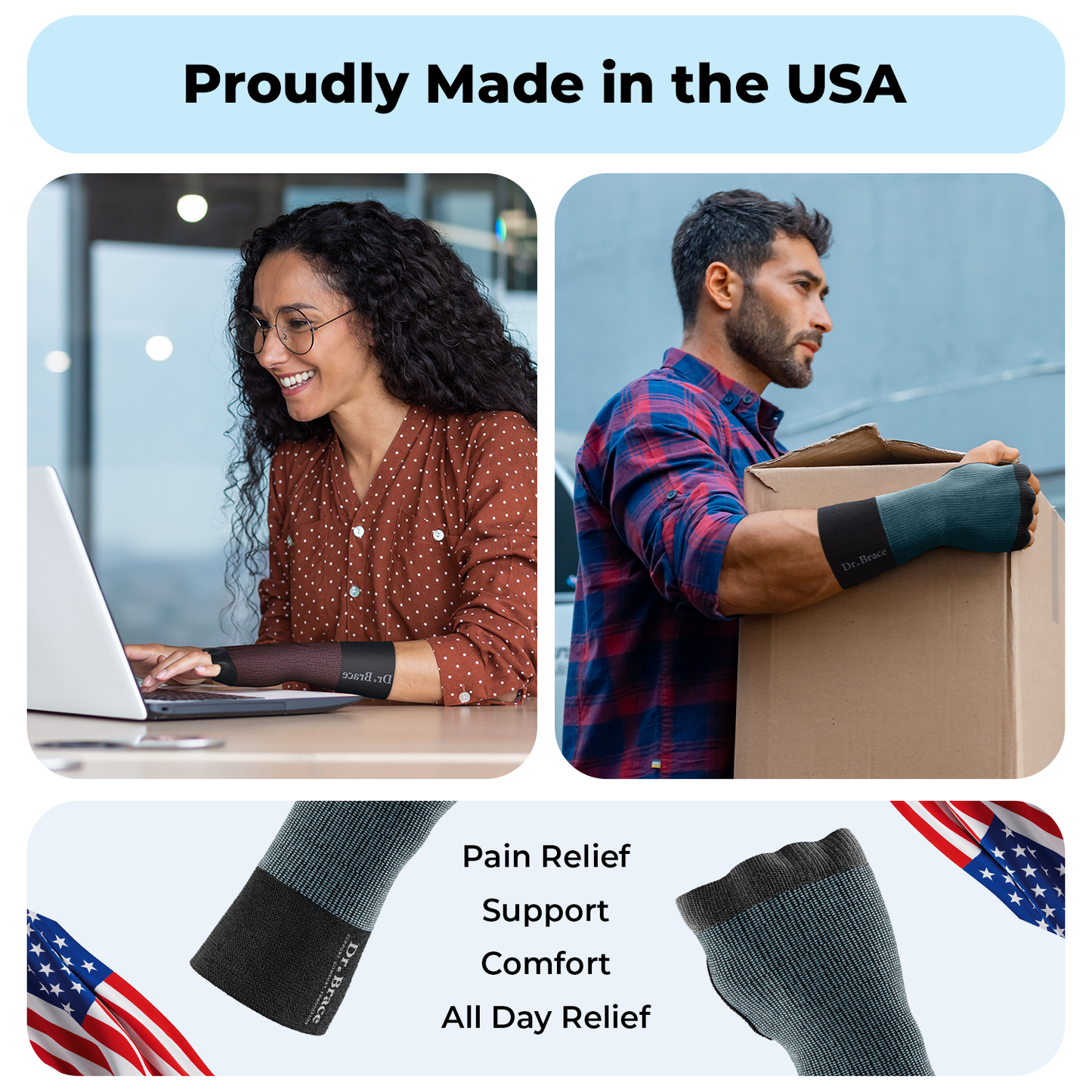 Dr. Brace Wrist Compression Sleeve - Neptune color