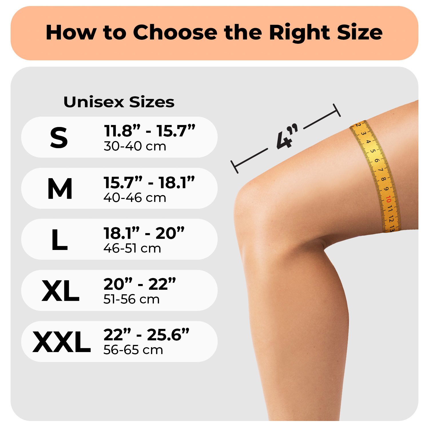 Dr. Brace Knee Sleeve With patella gel pad - All Black color