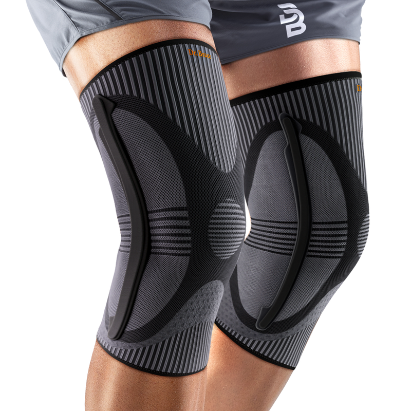 Dr. Brace 2 Pack Knee Compression Sleeve with Side Stabilizers - Pluto
