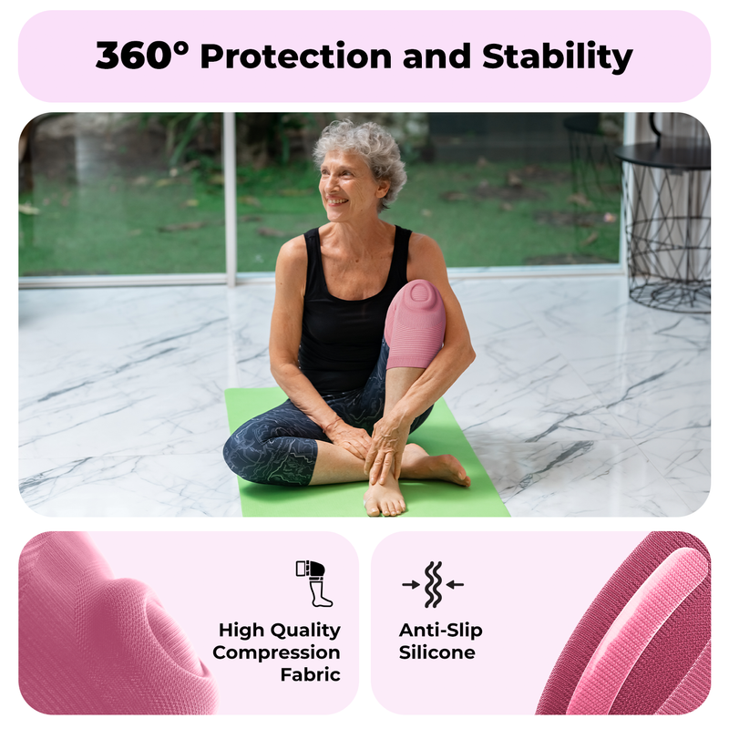 Dr. Brace Knee Sleeve With patella gel pad - All Pink color