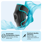 Dr. Brace Elite Knee Brace with Side Stabilizers & Patella Gel Pad - Earth color