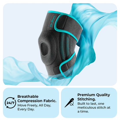 Dr. Brace Elite Knee Brace with Side Stabilizers & Patella Gel Pad - Earth color