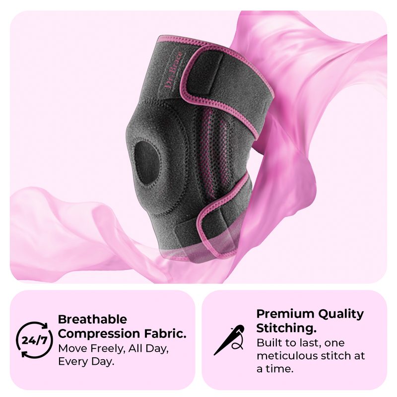 Dr. Brace Knee Brace with side stabilizers and patella gel pad - Orion color