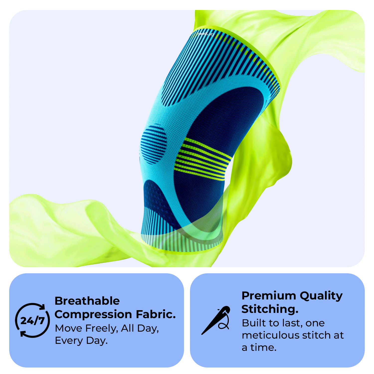 Dr. Brace 2 Pack Knee Compression Sleeve with Side Stabilizers - Zeus