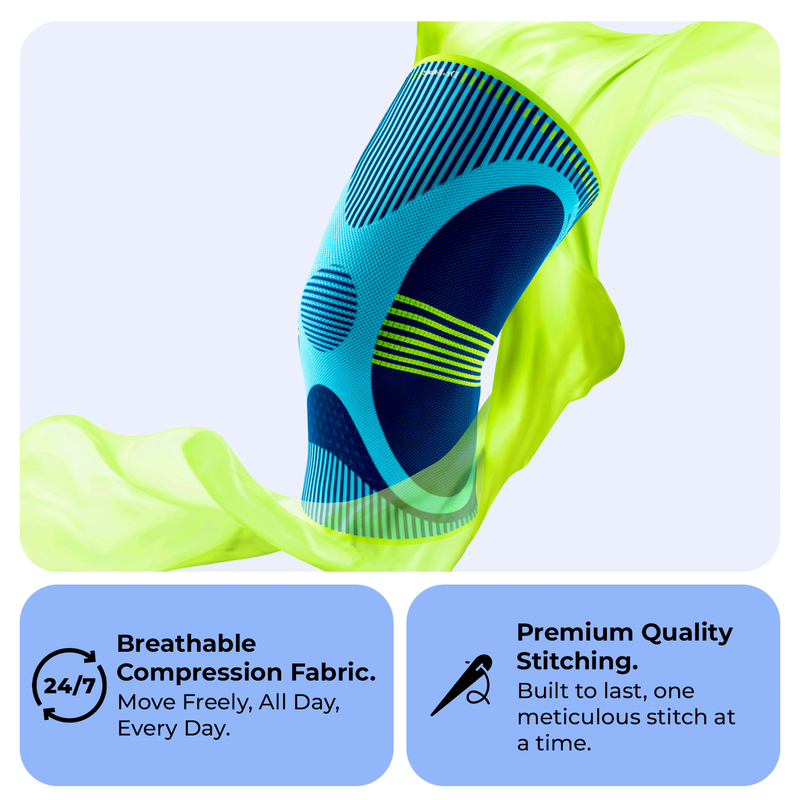 Dr. Brace 2 Pack Knee Compression Sleeve with Side Stabilizers - Zeus