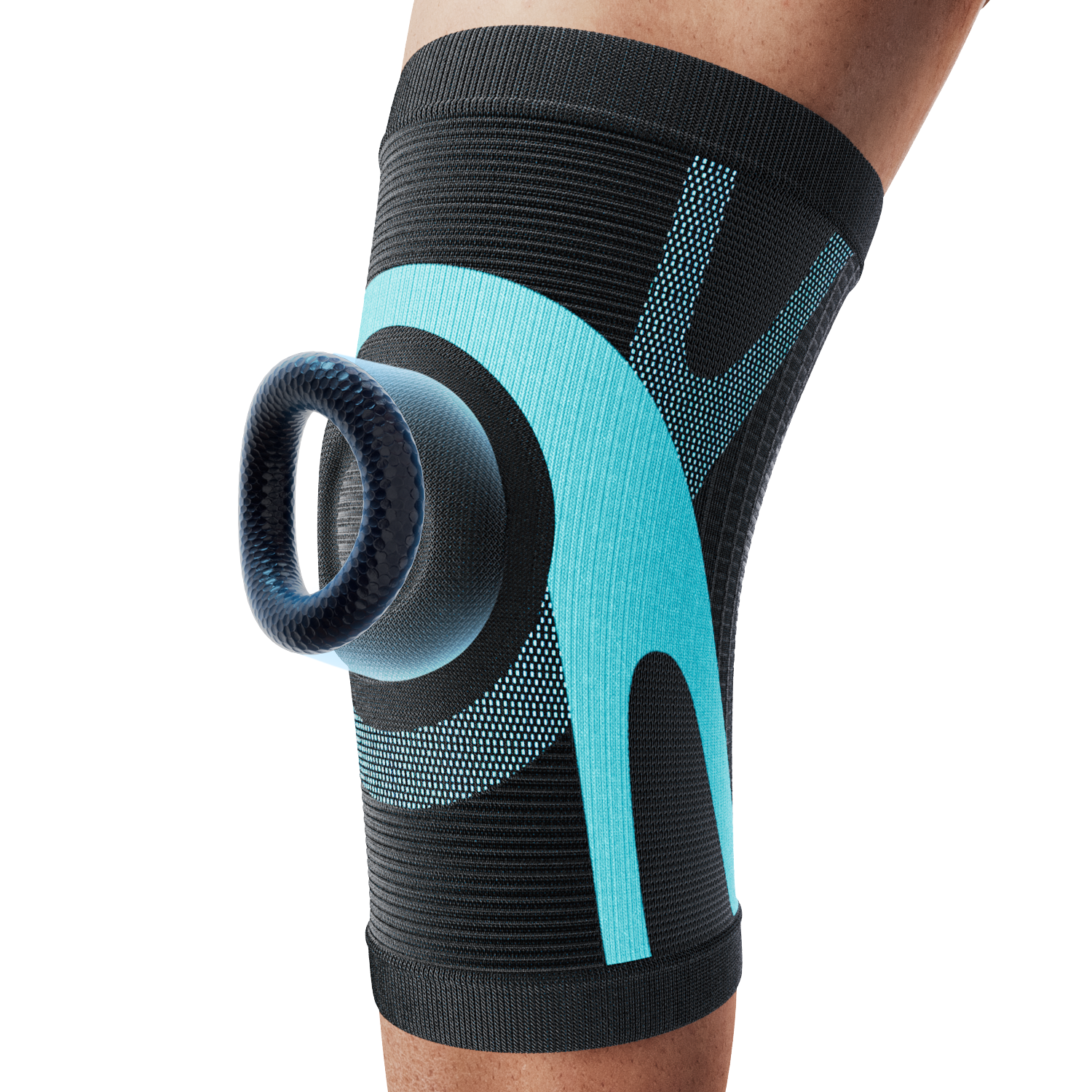 Dr. Brace Knee Sleeve With patella gel pad - Black / Blue color