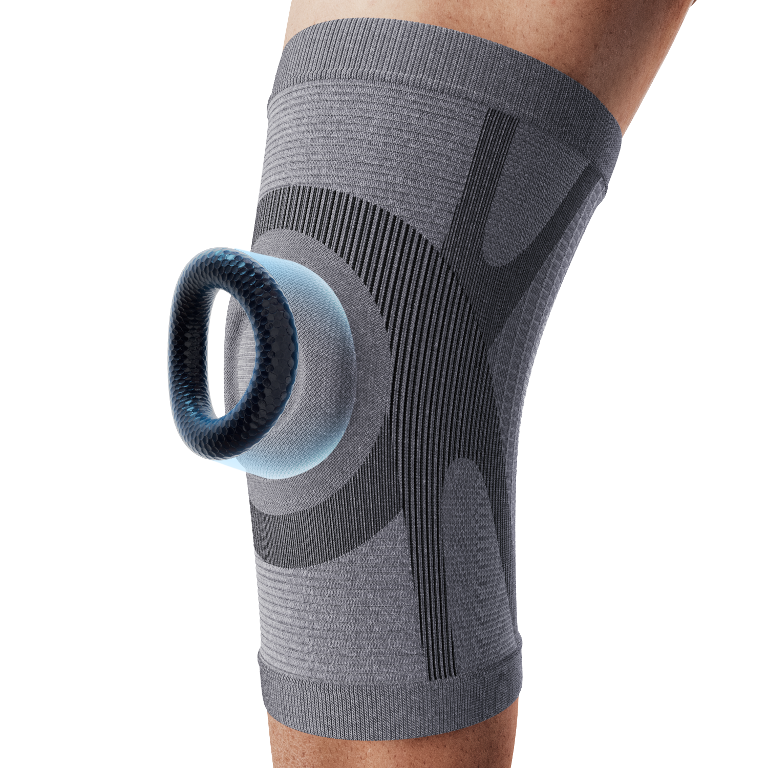 Dr. Brace Knee Sleeve With patella gel pad - All Grey color